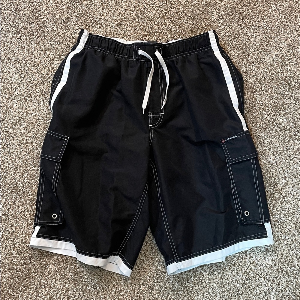 Airwalk Black and White Shorts